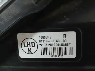 Second-hand car spare part right headlight for toyota corolla (e21) hybrid active oem iam references 8111002t50  