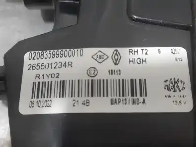 Second-hand car spare part right tailgate light for renault captur ii evolution oem iam references 265501234r  