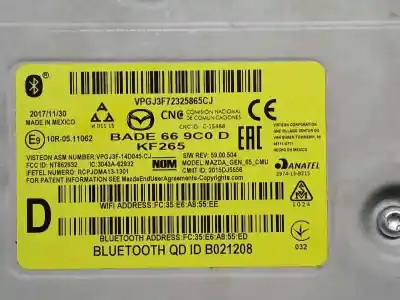 Pièce détachée automobile d'occasion Système De Navigation Gps pour MAZDA 3 LIM. () BLACK TECH EDITION Références OEM IAM BADE669C0D  10R0511062