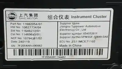 Автозапчастина б/у панель інструментів для mg zs 1.5 vti посилання на oem iam 11682054 10627734 