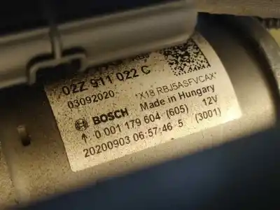 Second-hand car spare part starter motor for seat ateca (kh7) style oem iam references 02z911024x
