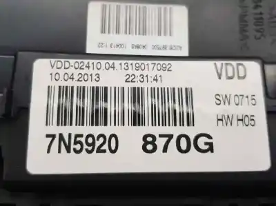 Peça sobressalente para automóvel em segunda mão quadrante por seat alhambra (710) style referências oem iam 7n5920870g  a2c34980900
