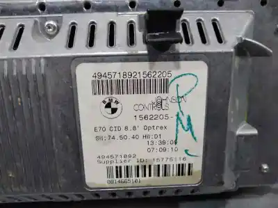 Second-hand car spare part multifunction display for bmw x5 (e70) 3.0d oem iam references 0914665101  