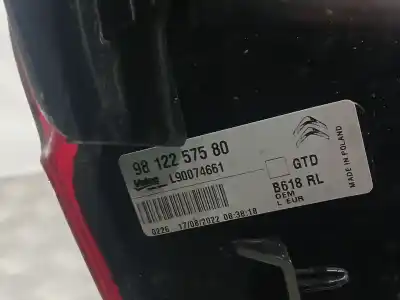 Second-hand car spare part left tailgate light for citroen c3 comercial oem iam references 9812257580  l90074661