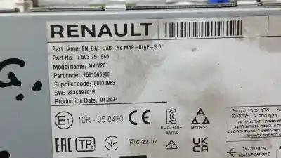 Second-hand car spare part gps navigation system for renault express advance oem iam references 283c39101r 7503751866 