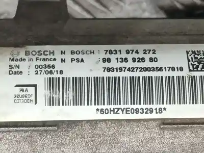 Автозапчастина б/у рульмова рейка для citroen jumpy furgón (v_) 1.6 bluehdi 95 посилання на oem iam 9813692680 7831974272 