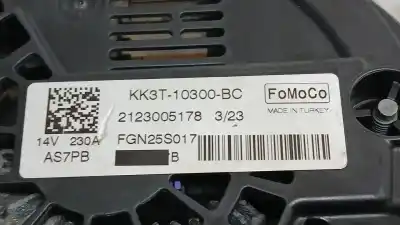 Автозапчастина б/у генератор для ford transit custom v362 furgón (fy, fz) 2.0 ecoblue посилання на oem iam kk3t10300bc 2123005178 