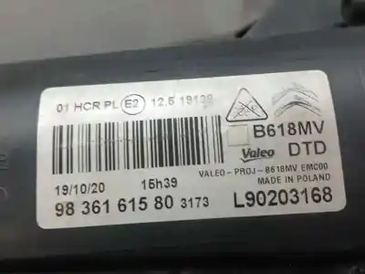 Second-hand car spare part right headlight for citroen c3 live pack oem iam references 9836161580  90203168