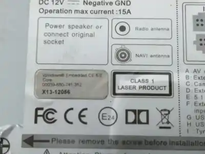 Pezzo di ricambio per auto di seconda mano sistema di navigazione gps per ssangyong rodius 4wd power riferimenti oem iam x1312056  