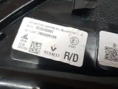 Second-hand car spare part right tailgate light for renault austral techno oem iam references 265502610r  