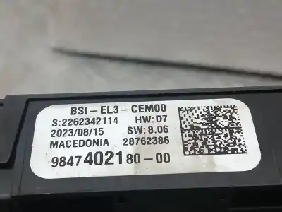 Second-hand car spare part fuse box unit for citroen c3 origins oem iam references 9847402180 2262342114 