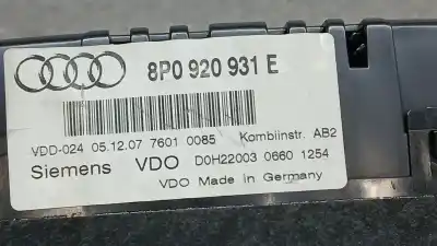 Автозапчастина б/у панель інструментів для audi a3 (8p1) 1.9 tdi посилання на oem iam 8p0920931e 110080297034 