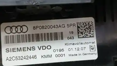 Peça sobressalente para automóvel em segunda mão comando de sofagem (chauffage / ar condicionado) por audi a3 (8p1) 1.9 tdi referências oem iam 8p0820043ae a2c53242446 