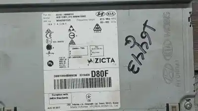 Second-hand car spare part audio system / radio cd for kia stonic (yb) 1.2 cvvt oem iam references 96160h8820fhv adb11hbee 