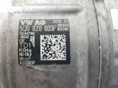 Автозапчасти б/у компрессор кондиционера воздуха за seat leon st (5f8) 2.0 tdi ссылки oem iam 5q0820803f  