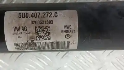 Second-hand car spare part front right transmission for seat leon (5f1) 1.4 tgi oem iam references 5q0407272c  