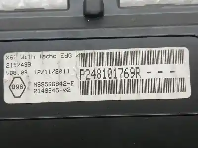 Автозапчастина б/у панель інструментів для renault kangoo express (fw0/1_) 1.5 dci 70 (fw0a, kw0v) посилання на oem iam 248101769r ns9566845e 