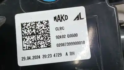 Pezzo di ricambio per auto di seconda mano luci posteriori destra per hyundai bayon (bc3) 1.2 mpi riferimenti oem iam 92402q0500  