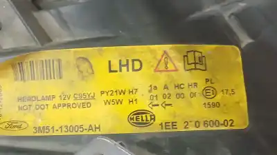 Second-hand car spare part right headlight for ford focus c-max (dm2) 1.6 tdci oem iam references 3m5113005ah  