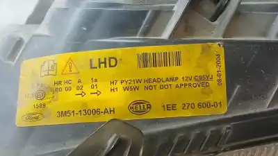 Second-hand car spare part left headlight for ford focus c-max (dm2) 1.6 tdci oem iam references 3m5113006ah  
