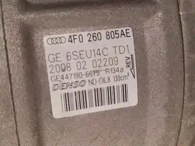 İkinci el araba yedek parçası Klima Kompresörü için AUDI A6 C6 (4F2) 2.0 TDI OEM IAM referansları 4F0260805AE  DENSO 4471906675