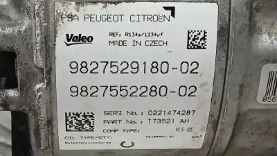 Автозапчастина б/у компресор кондиционера для citroen c5 aircross (a_) 1.2 puretech 130 (arhnsj) посилання на oem iam 9827529180 0221474287 valeo 9827552280