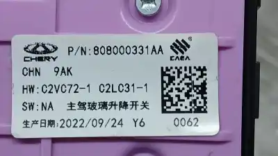 Second-hand car spare part left front power window switch for dr dr 6 1.5 lgp oem iam references 808000331aa  