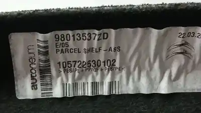 Second-hand car spare part parcel shelf for citroen c4 cactus 1.5 bluehdi 100 oem iam references 98013537zd  