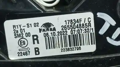 Автозапчастина б/у правий ліхтар для renault clio v (b7_) 1.0 lpg (b7mt) посилання на oem iam 265504885r 17834f 