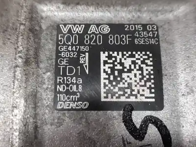 Second-hand car spare part air conditioning compressor for seat leon st (5f8) 2.0 tdi oem iam references 5q0820803f