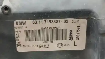 Second-hand car spare part left headlight for bmw 1 (e87) 118 d oem iam references 63117193387 89317591 