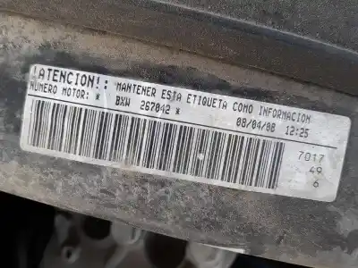 Pièce détachée automobile d'occasion MOTEUR COMPLET pour SEAT IBIZA IV (6J5, 6P1)  Références OEM IAM BXW  