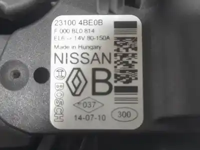 Автозапчасти б/у генератор за nissan qashqai ii suv (j11, j11_) 1.2 dig-t ссылки oem iam 231004be0b  f000bl0814