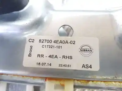 Автозапчастина б/у регулятор скла заднього правого для nissan qashqai ii suv (j11, j11_) 1.2 dig-t посилання на oem iam 827004ea0a02 2 pins 