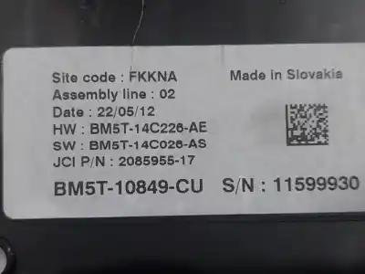 İkinci el araba yedek parçası enstrüman paneli için ford c-max ii (dxa/cb7, dxa/ceu) 1.6 tdci oem iam referansları bm5t10849cu  