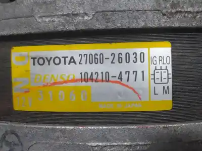 Автозапчастина б/у генератор для lexus is ii (_e2_) 220d (ale20) посилання на oem iam 2706026030  1042104771