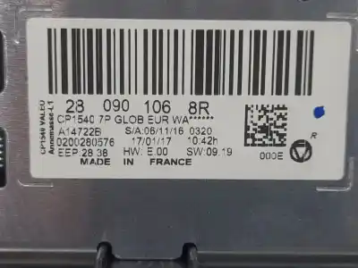 Автозапчастина б/у gps навігаційна система для renault megane iv fastback (b9a/m/n_) 1.2 tce 130 (b9mr) посилання на oem iam 280901068r  