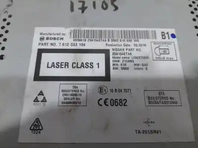 Автозапчастина б/у gps навігаційна система для nissan qashqai ii suv (j11, j11_) 1.2 dig-t посилання на oem iam 259154et4a  