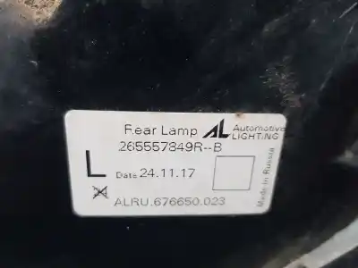 Автозапчасти б/у левый задний фонарь за renault captur i (j5_, h5_) 1.2 tce 120 ссылки oem iam 265557849r  