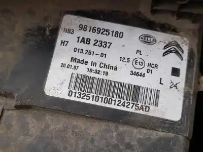Автозапчасти б/у левая фара за citroen c5 aircross (a_) 1.2 puretech 130 (arhnsj) ссылки oem iam 9816925180  