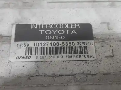 Peça sobressalente para automóvel em segunda mão intercooler por toyota auris (_e18_) 1.4 d-4d (nde180_) referências oem iam jd1271005350  8e8451003695