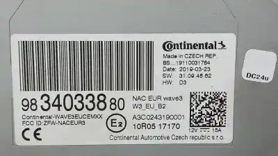 Автозапчастина б/у аудіо система / радіо cd для citroen c4 cactus 1.5 bluehdi 100 посилання на oem iam 9834033880 a3c0243190001 