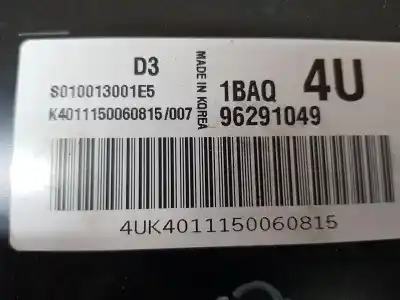 Second-hand car spare part ecu engine control for chevrolet matiz 0.8 cat oem iam references 96291049  