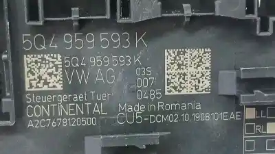 İkinci el araba yedek parçası elektronik modül için skoda octavia iii combi (5e5, 5e6) 1.5 tsi g-tec oem iam referansları 5q4959593k a2c7678120500 