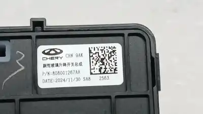 Second-hand car spare part rear right power window switch for jaecoo 7 phev 1.5 tgdi 255kw oem iam references 808001267aa  