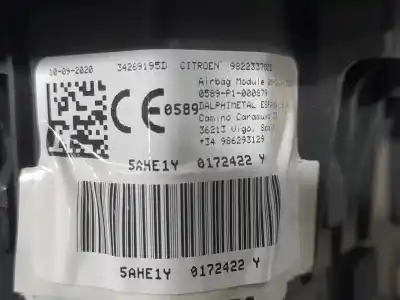 Peça sobressalente para automóvel em segunda mão AIRBAG DIANTEIRO ESQUERDO por CITROEN C5 AIRCROSS Live Pack Referências OEM IAM 98223378ZD  