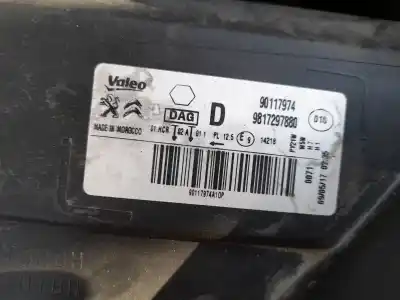 Peça sobressalente para automóvel em segunda mão farol / farolim direito por citroen c-elysee (dd_) 1.2 vti 82 referências oem iam 9817297880 90117974 