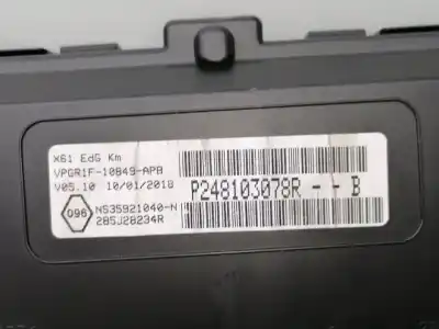 Second-hand car spare part dashboard for renault kangoo profesional oem iam references p248103078r  