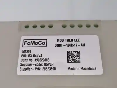 Second-hand car spare part electronic module for ford ranger 2.2 tdci oem iam references dg9t19h517ah 499329883 28523690 