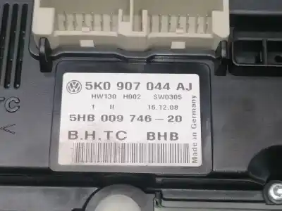 Second-hand car spare part heating / air conditioning control panel for volkswagen golf vi (5k1) advance oem iam references 5k0907044ha  